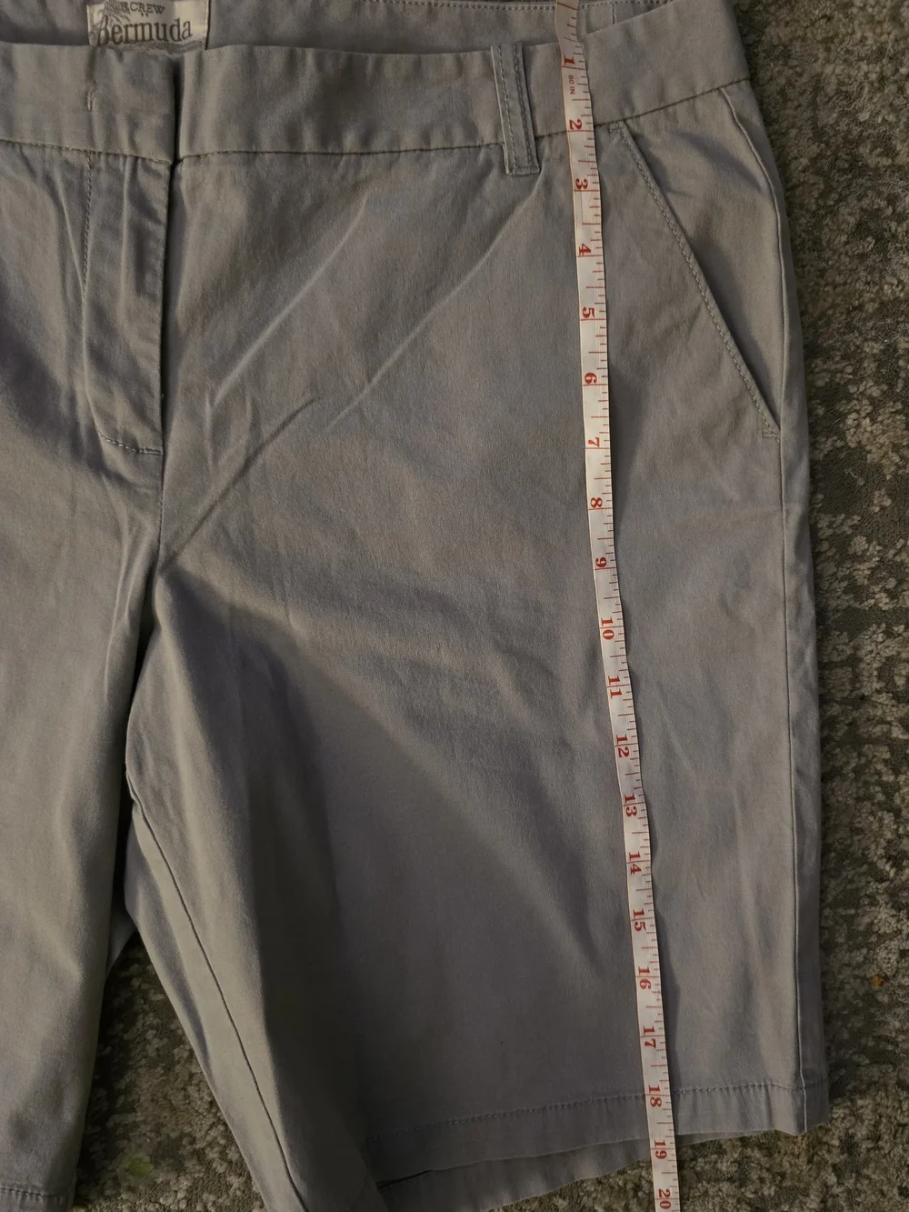 J. Crew Light Gray Chino Bermuda Shorts
